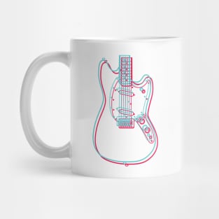 3D M-Style Offset Style Electric Guitar Body Outline Mug